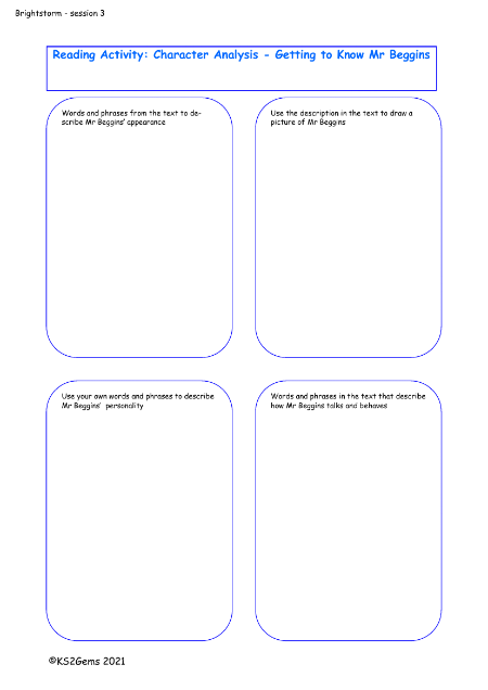 2. Character Analysis Mr and Mrs Beggins