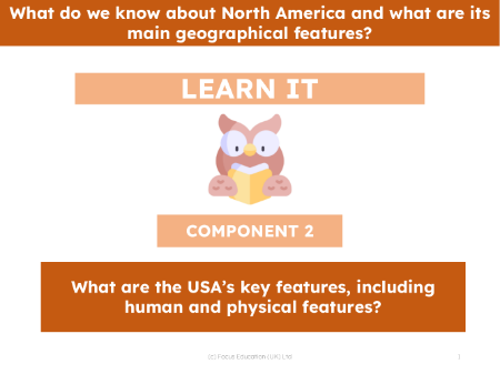 What are the USA's key features, including human and physical features? - Presentation