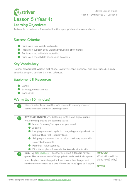 Gymnastics 2 - Lesson 5