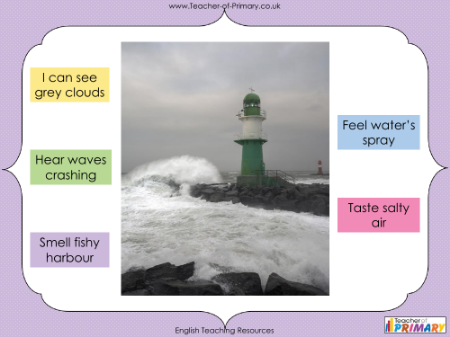 Using the Senses - Lesson 3: Words and Pictures - Worksheets