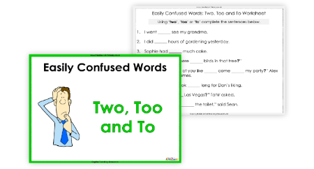 Easily Confused Words - Two, Too and To