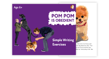 ‘Pom Pom At The Obedience Class’ A Fun Writing And Drawing Activity (4 years +)