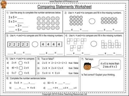 Comparing Statements - Worksheet