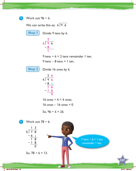 Max Maths, Year 4, Learn together, Dividing 2-digit numbers by 1-digit numbers (3)