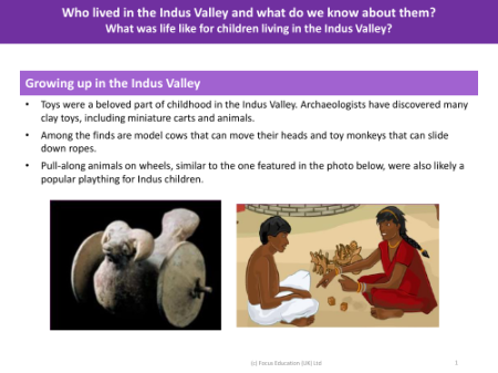 Growing up in the Indus Valley - Indus Valley - Year 4