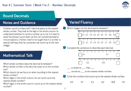 Round Decimals: Varied Fluency