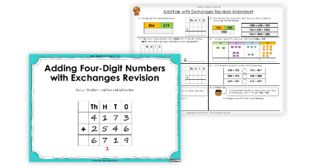 Adding Four-Digit Numbers with Exchanges Revision