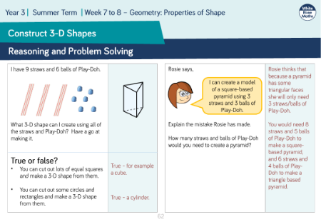 Construct 3-D Shapes: Reasoning and Problem Solving