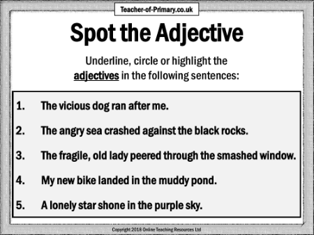 Effective Adjectives - Worksheet