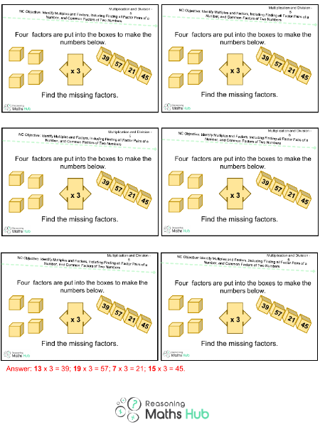 Identify Multiples and Factors 5 - Reasoning