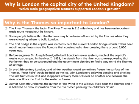 Why is the Thames so important? - Info sheet