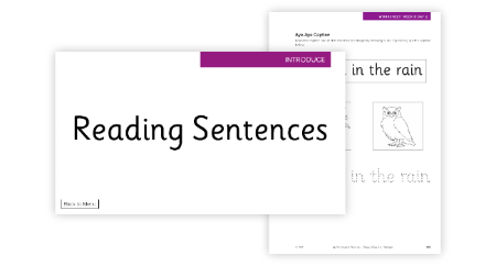 Phonics Phase 3, Week 8 - Lesson 2 Reading Sentences