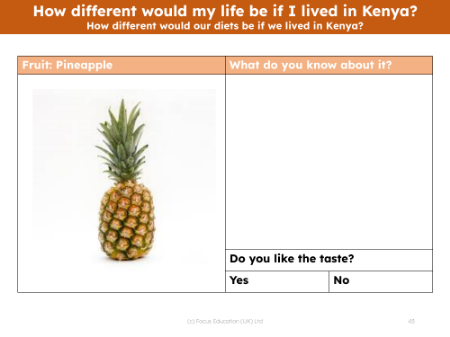 Pineapple - Worksheet