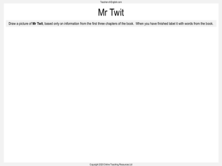 Introducing Mr. Twit - Worksheet