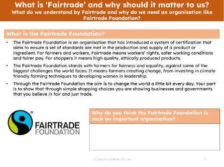What is the Fairtrade Foundation?