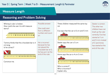 Measure length: Reasoning and Problem Solving