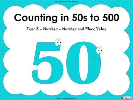 Counting in 50s to 500 - PowerPoint
