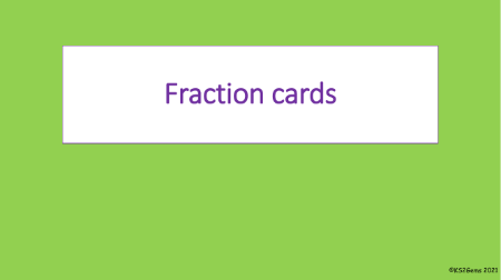 Fraction cards