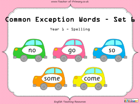 Common Exception Words - Set 6 - PowerPoint
