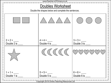 Doubles - Worksheet
