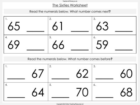 The Sixties - Worksheet