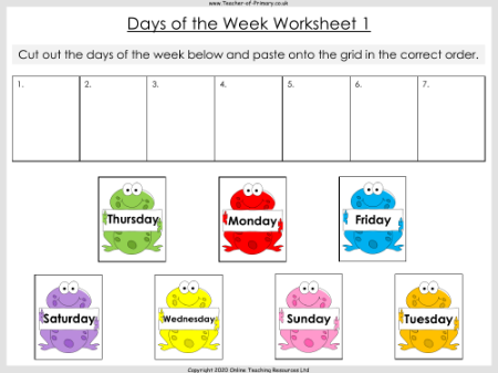 Days of the Week - Worksheet