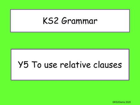 Relative Clauses Presentation