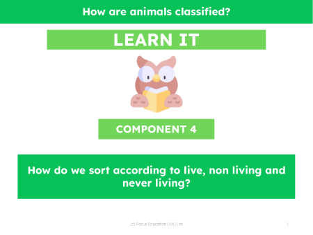 How do we sort according to live, non-living and never living? - Presentation