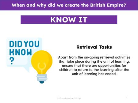 Know it! - The British Empire - 5th Grade