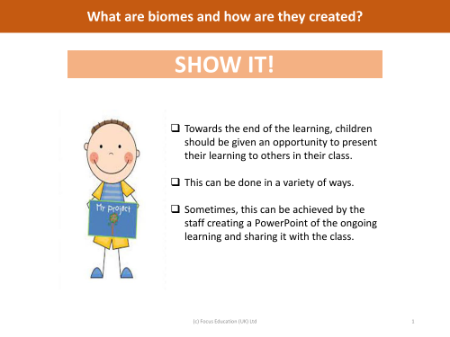 Show it! Group presentation - Biomes - Year 4