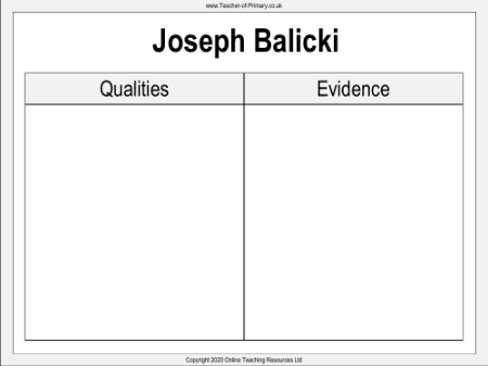 The Silver Sword - Lesson 1 - Joseph Balicki Worksheet