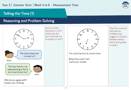 Telling the Time (1): Reasoning and Problem Solving