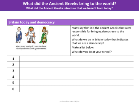 Britain today and democracy - Worksheet