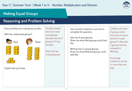 Making Equal Groups: Reasoning and Problem Solving