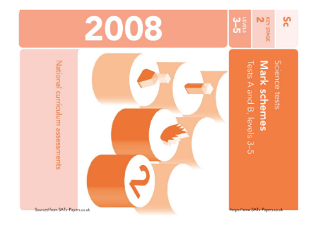 SATS papers - Science 2008 Marking Scheme