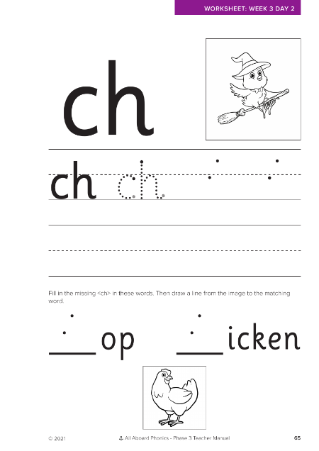 "ch" letter formation activity - Worksheet 