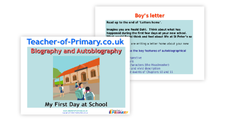 Biography and Autobiography - Lesson 6 - My First Day at School