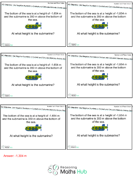 Use Negative Numbers in Context and Calculate Intervals Across Zero 4 - Reasoning