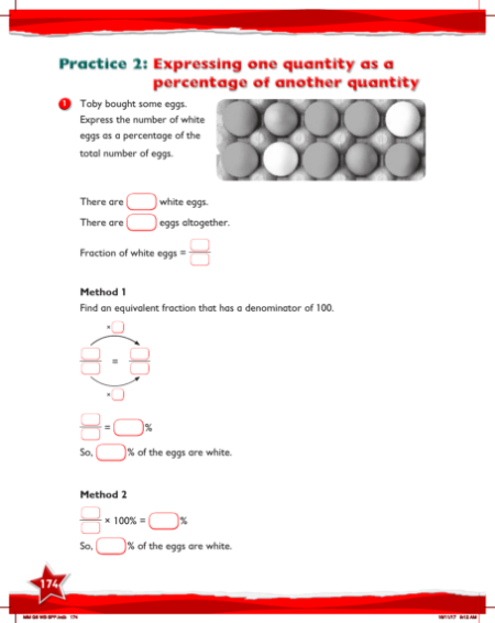 Max Maths, Year 6, Work Book, Finding percentages of quantities and shapes (2)
