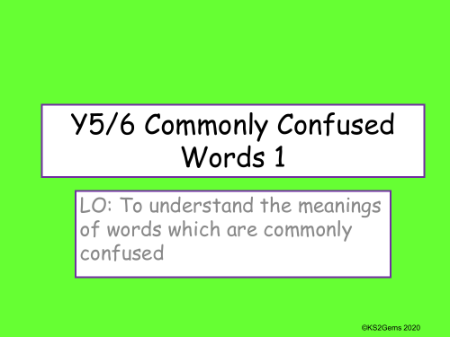 Commonly Confused Words 1 Presentation