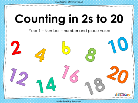 Counting in 2s to 20 - PowerPoint