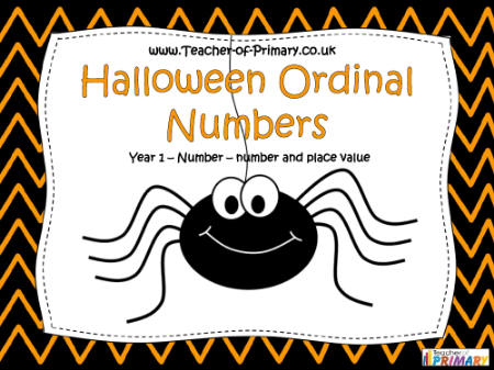 Halloween Ordinal Numbers - PowerPoint