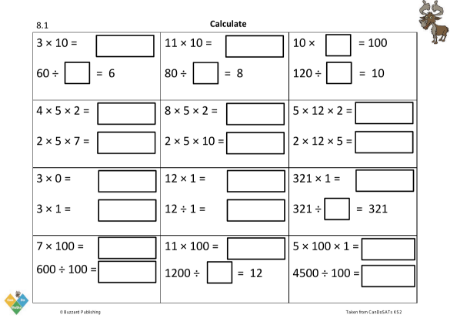 Multiply and divide whole numbers and decimals with up to two decimal places by 10 or 100 [C6]