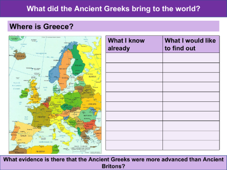 Where is Greece - Worksheet