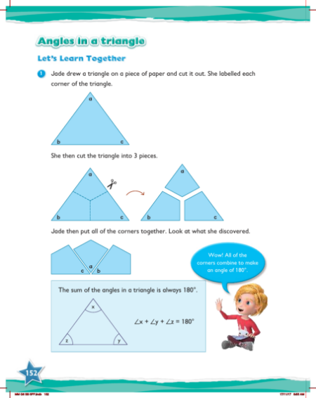 Learn together, Angles in a triangle (1)