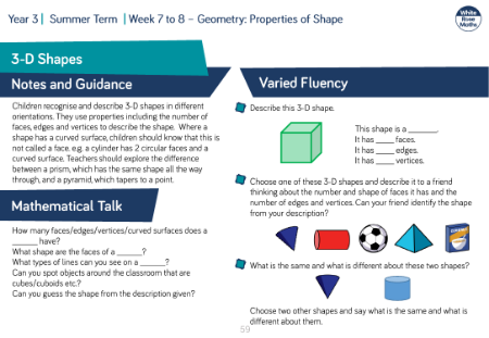3-D Shapes: Varied Fluency