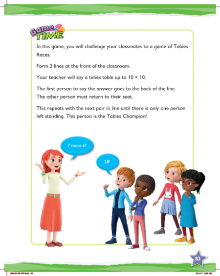 Max Maths, Year 4, Game Time, Multiplication review
