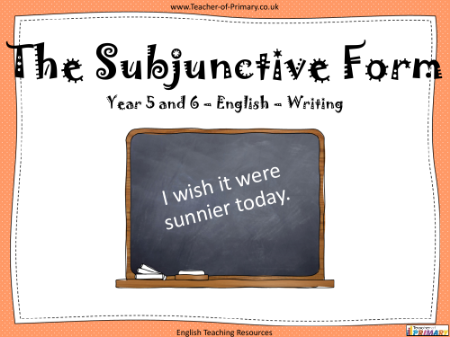 Subjunctive Form - PowerPoint