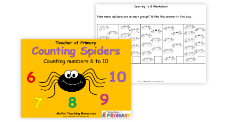 Counting Spiders - Counting Numbers 6 to 10