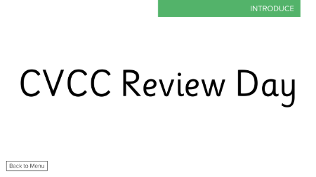 CVCC Review Day - Presentation 
